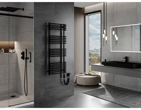 Mexen Apollo, elektrické vykurovacie teleso 1210x450 mm + vykurovacia tyč 600 W, čierna, W117-1210-450-2600-70