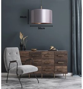 Duolla - Luster na lanku CANNES 1xE27/15W/230V pr. 50 cm strieborná/medená