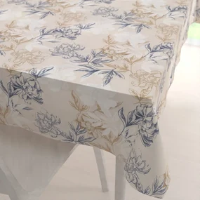 Biante Dekoračný obdĺžnikový obrus PML-058 Kvetinová perokresba na svetlo béžovom 60x100 cm