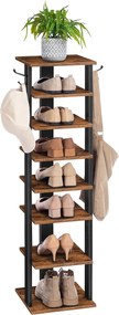 Botník Vasagle Kloudy 28 cm černý/hnědý