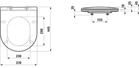 LAUFEN H8989667160001 - WC sedadlo SoftClose PRO duroplast/čierne