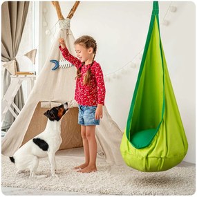 Zelené závesné kreslo Neo-Sport Cocoon