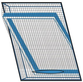 Orion Sieť na strešné okno proti hmyzu čierna,120 x 140 cm