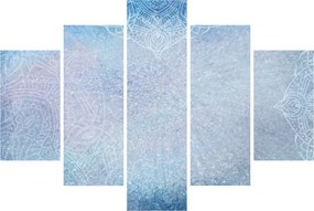 Obraz - Mandaly v modrej (150x105 cm)
