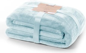 Svetlomodrá deka z mikrovlákna DecoKing Mic, 160 x 210 cm