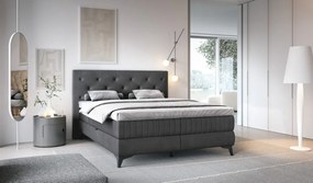 Posteľ Lusaka 180x200 cm, stredne šedá látka