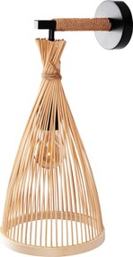 Toolight Boho, nástenné svietidlo 1xE27 APP1340-1W, čierna-hnedá, OSW-05777