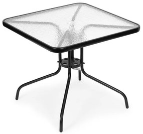 Záhradný stôl 80 cm sklenený