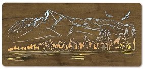 Li-Go 5589/A/DUB2 - LED nástenná dekorácia LED/10W/5V 30000 mAh 110x50 cm dub