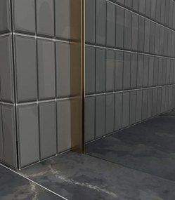 Erga Paris, sprchová zástena Walk-In 30x200 cm, 8mm číre sklo, zlatý matný profil, ERG-V02-PARIS-030x200-CL-GB
