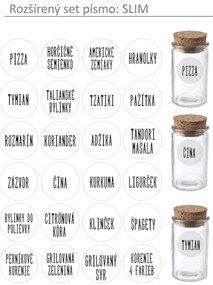 Orion Sada 16ks koreničiek SPICE BLACK 100ml + 4ks nerezový organizér na koreničky VASKY - NEREZ (nízky) + sada 24ks štítkov