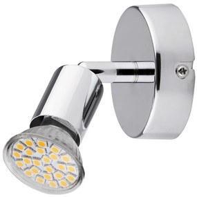 Rabalux LED nástenné bodové svietidlo Norton 1x3W | GU10 | 220lm | 3000K - chróm