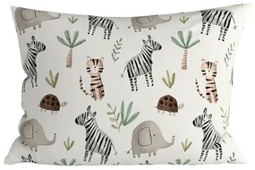 Sada 2 ks dekoračných obliečok na vankúš JUNGARI 40x60 cm, krémová