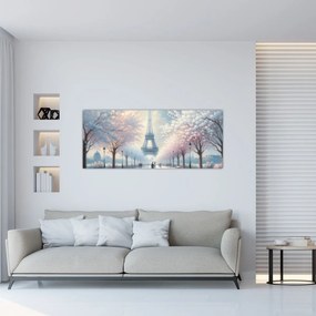 Obraz - Maľba z Paríža (120x50 cm)