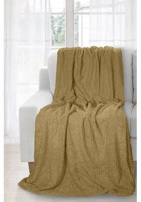 Tmavo béžová deka ako prehoz na gauč 2ks Šírka: 70 cm  I Dĺžka: 140 cm Šírka: 170 cm |  Dĺžka: 210 cm