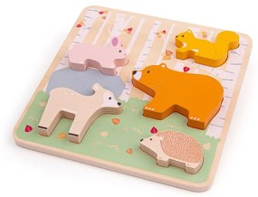 Bigjigs Baby Drevené puzzle Woodland