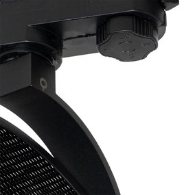 Moderné 3-fázové koľajnicové bodové svetlo čierne - Master 111 Honey