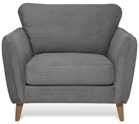 Tmavosivé menčestrové kreslo Paris – Scandic