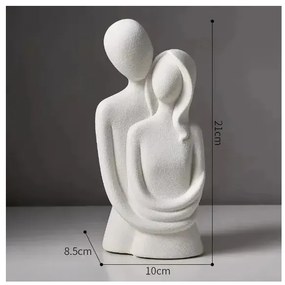 Keramická stolová dekorácia 21x8,5x10 cm biela