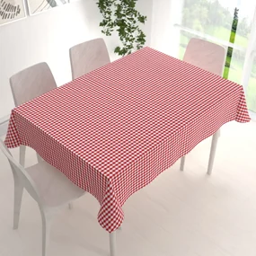 Biante Bavlnený obdĺžnikový obrus Olivia OL-008 Červeno-biela kocka malá 140x200 cm