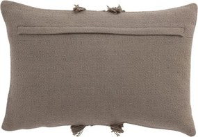 Taupe bavlnený vankúš Fransen Rand so strapcami - 30*45 cm
