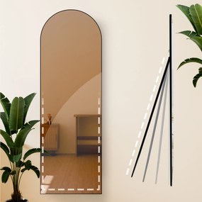 Zrkadlo Moline 150x50 cm - čierne matné