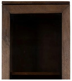 Hnedá vitrína z mangového dreva 40x180x40 cm Ravi – Ixia