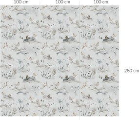 Tapeta podvodný svet šedá 280x100 cm