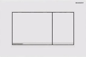 Geberit 115.883.JT.1 - Splachovacie tlačidlo Sigma30 24,6x16,4 cm biele / lesklý chróm