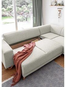 Béžová rozkladacia/s úložným priestorom rohová pohovka (pravý roh/do L) Classy Sophie – Miuform