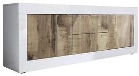 Komoda NERILA biela/hnedá