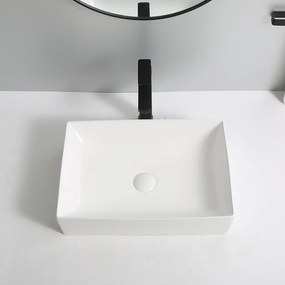 Erga Elsa, umývadlo na dosku 500x395x140 mm, biela lesklá, ERG-V03-9506-WH