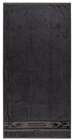 4Home Sada Bamboo Premium osuška a uterák tmavosivá, 70 x 140 cm, 50 x 100 cm