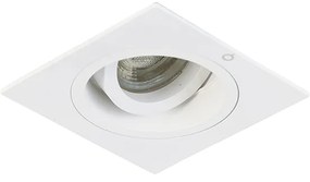 Sada 6 zapustených bodových svetiel štvorcových bielych otočných a naklápacích - Chuck