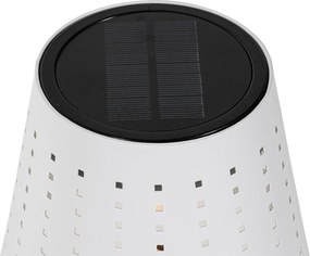 Sada 2 stolových lamp bielych vrátane LED 3-stupňového stmievača nabíjateľných a slnečných - Ferre