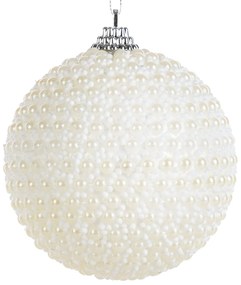 VIANOČNÁ BANKA NA STROMČEK SADA 6 KS (FI) 8 CM KRÉMOVÁ