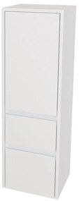 Mereo, Mereo Opto kúpeľňová skrinka vysoká 125 cm, ľavé otváranie, Multidecor, Biela vysoký lesk perlička, MER-CN995LBIEL