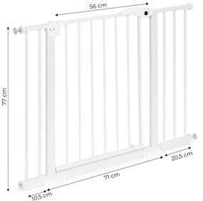 Bezpečnostná zábrana 74-105 cm na schody, biela ECOTOYS