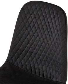 Stolička Giverny zamat - čierna