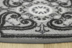 Protišmykový koberec Patchwork sivý