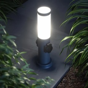Brilagi - Vonkajšia lampa s 2 zásuvkami SCHUKO NOVA 1xE27/15W/230V 40 cm IP44 antracit