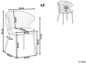 Set 2 ks. jedálenských stoličiek AUGLI (látka) (sivá). Vlastná spoľahlivá doprava až k Vám domov. 1018797