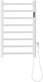 Gamma Erga Pago, elektrické vykurovacie teleso 500x800 mm s digitálnym termostatom na postavenie alebo na stenu, 200W, biela matná, ERG-LAV-GRZE-E-ST88080500-WH