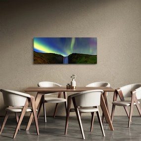 Obraz - Polárna žiara na Islande (120x50 cm)