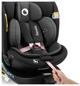 Lionelo - Otočná autosedačka so základňou NAVY i-Size 40-150 cm čierna/ružová