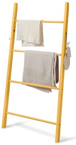 Drevený rebrík s háčikom, žltý