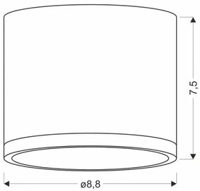 LED Bodové svietidlo TUBA LED/9W/230V čierna/zlatá