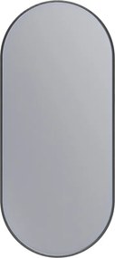 Erga Oval, oválne zrkadlo 40x90cm, čierny rám, ERG-V01-OVAL-4090-BK