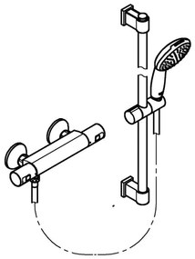 GROHE 345972431 -Termostatická sprchová batéria PRECISION START 12” 60 cm čierna