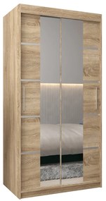 Šatníková skriňa 100 cm Verika 4 100 (dub sonoma). Akcia -24%. Vlastná spoľahlivá doprava až k Vám domov. 1064258